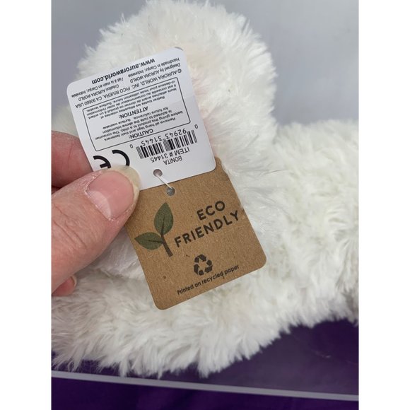 Aurora Flopsie - 12" Bonita White Laying Maltese Plastic Eyes and Nose - Picture 6 of 13